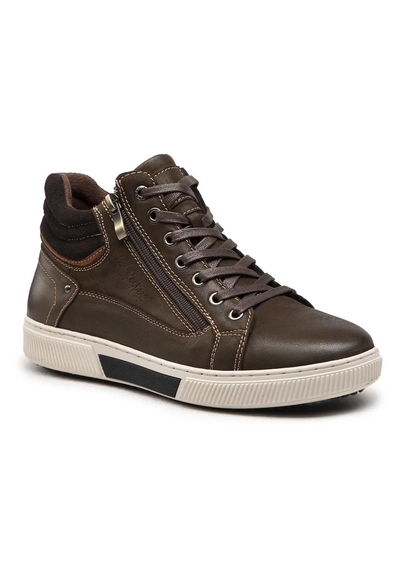 Pantofi sport barbati  Piele naturala, Maro