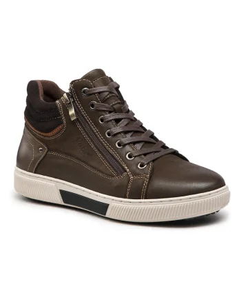 Pantofi sport barbati  Piele naturala, Maro