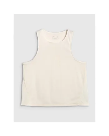 Maiou antrenament oversize Femei  crem, poliester, 4FDry, Crem