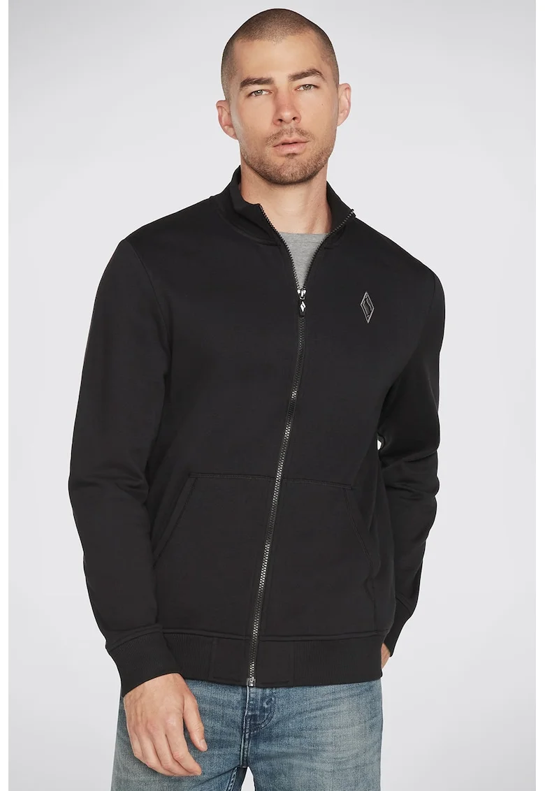 Bluza sport cu fermoar pentru antrenament The Hoodless, Negru