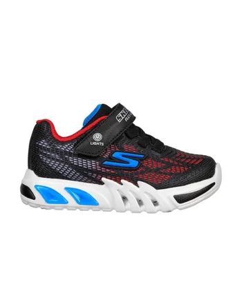 Pantofi Sport  Flex Glow Elite Vorlo Inf 400137N-BKRB, Baieti, Negru