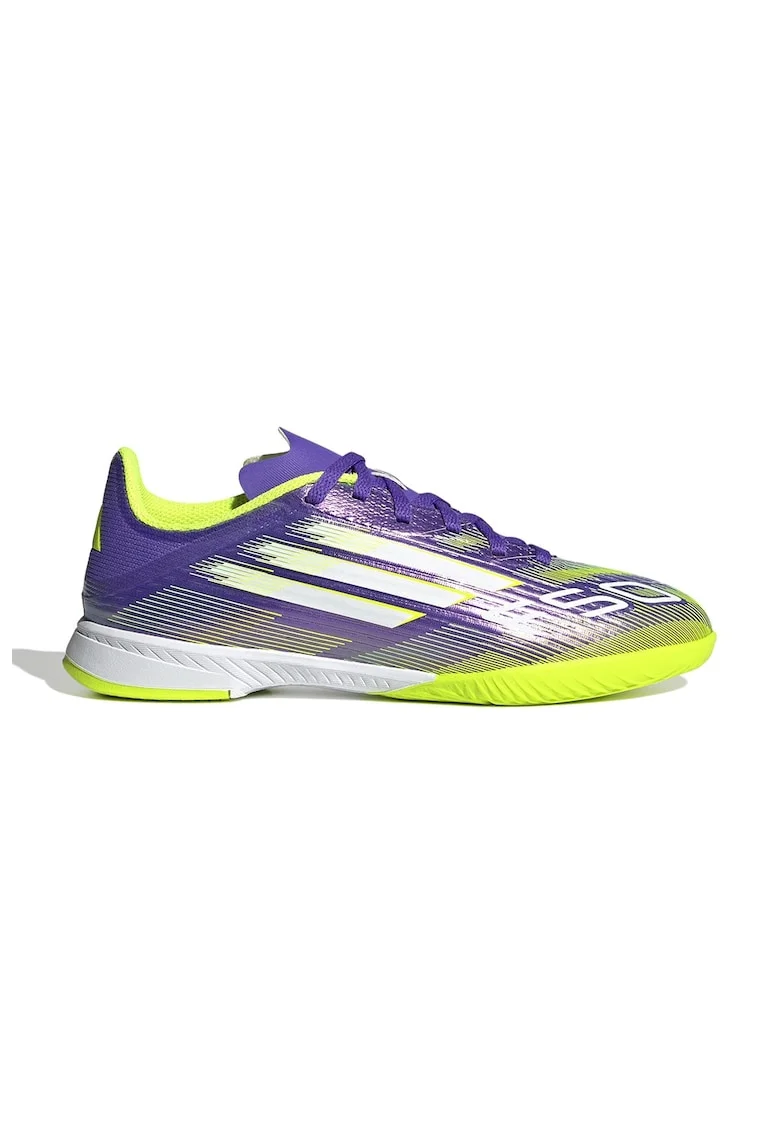Pantofi pentru fotbal de interior F50 League, Violet/Verde electric/Alb optic