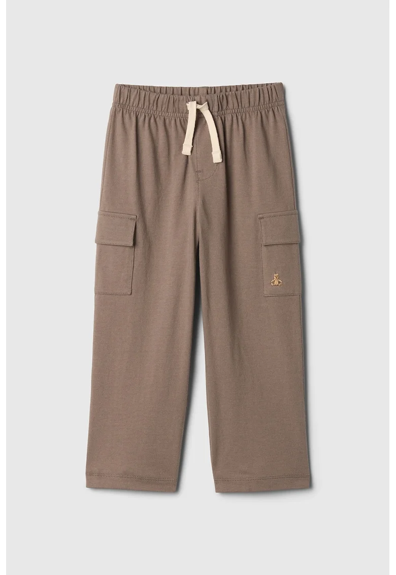Pantaloni de trening cargo din bumbac, Grej
