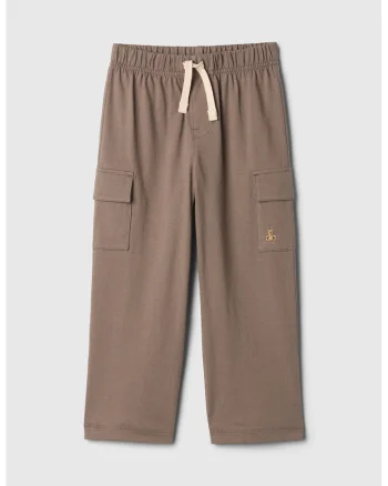 Pantaloni de trening cargo din bumbac, Grej