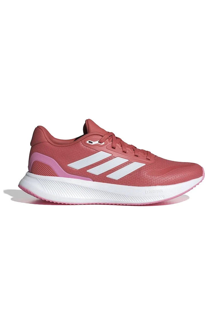 Pantofi Runfalcon 5 de plasa cu garnituri din material sintetice pentru alergare, Roz pastel/Rosu stins/Alb optic