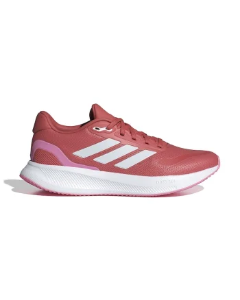 Pantofi Runfalcon 5 de plasa cu garnituri din material sintetice pentru alergare, Roz pastel/Rosu stins/Alb optic