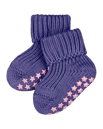 Sosete lungi tricotate din amestec de bumbac cu talpa anti-aderenta Catspads, Violet