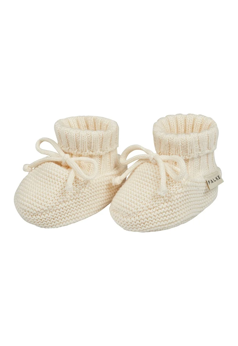 Sosete tricotate din bumbac organic Perfect Fit Knitted Bootsock, Bej deschis