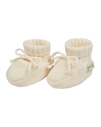 Sosete tricotate din bumbac organic Perfect Fit Knitted Bootsock, Bej deschis