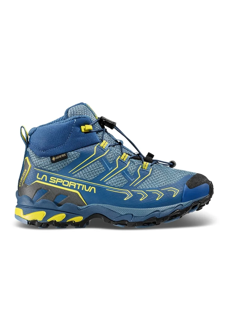 Pantofi sport mid-cut din material textil pentru drumetii Ultra Raptor II, Galben/Albastru inchis