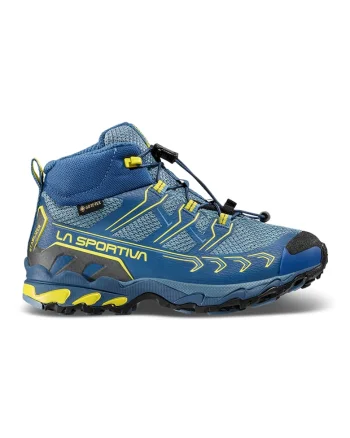Pantofi sport mid-cut din material textil pentru drumetii Ultra Raptor II, Galben/Albastru inchis