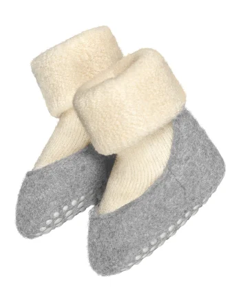 Sosete din amestec de lana Perfect Fit, Gri/Bej deschis