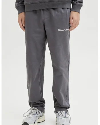 Pantaloni de trening cu buzunare laterale, Gri inchis