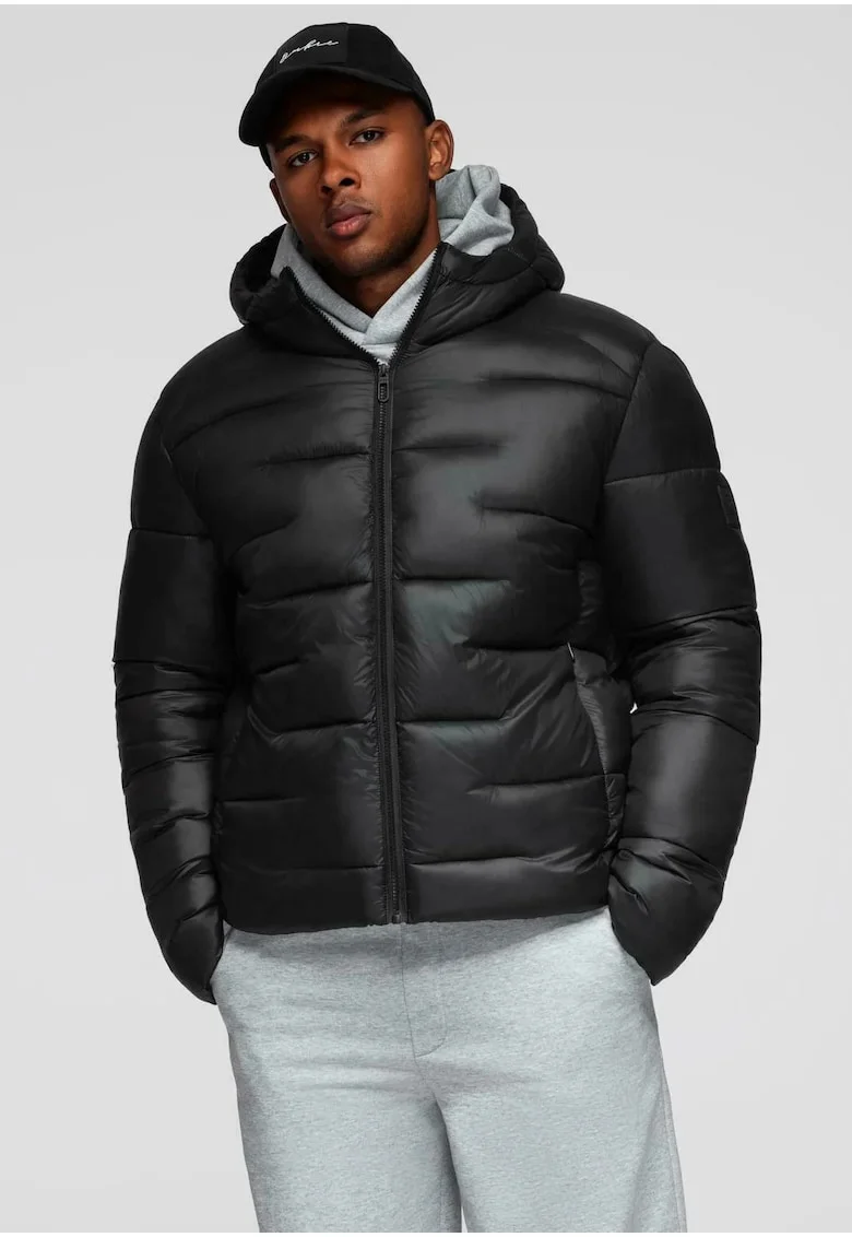 Geaca usor matlasata  OM-JAHP-0235, Negru