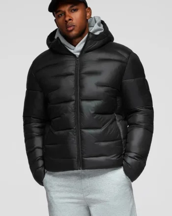 Geaca usor matlasata  OM-JAHP-0235, Negru