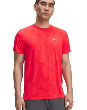 Tricou pentru alergare Launch Camo, Coral