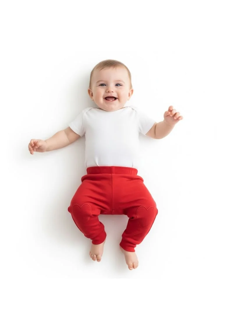 Pantaloni de trening pentru copii  din bumbac, Rosu