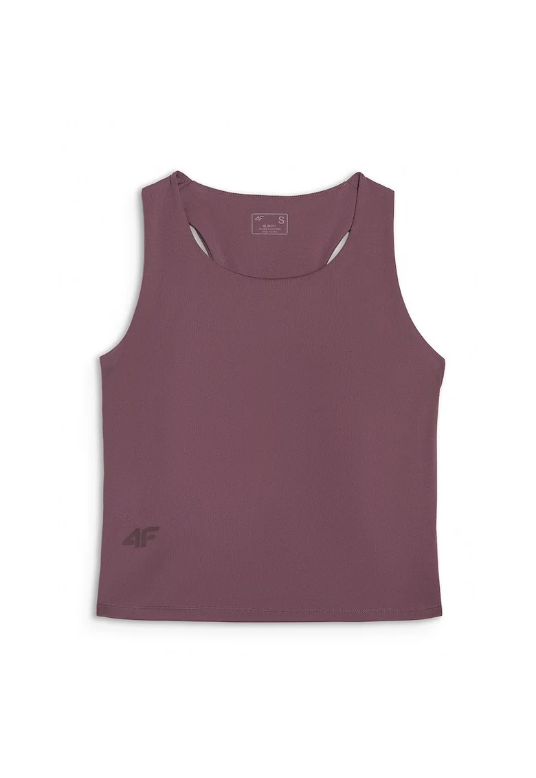 Maiou Sport Femei,  Material Sintetic Flexibil, Slim Fit, Multi Active, Maro, Maro