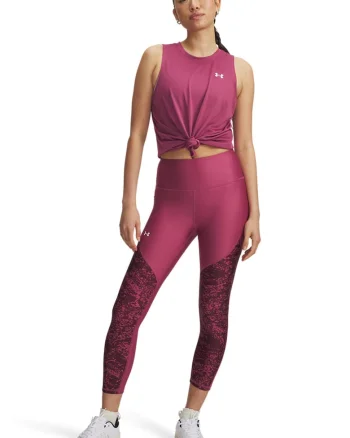 Colanti crop pentru fitness UA Tech™, Rosu zmeuriu