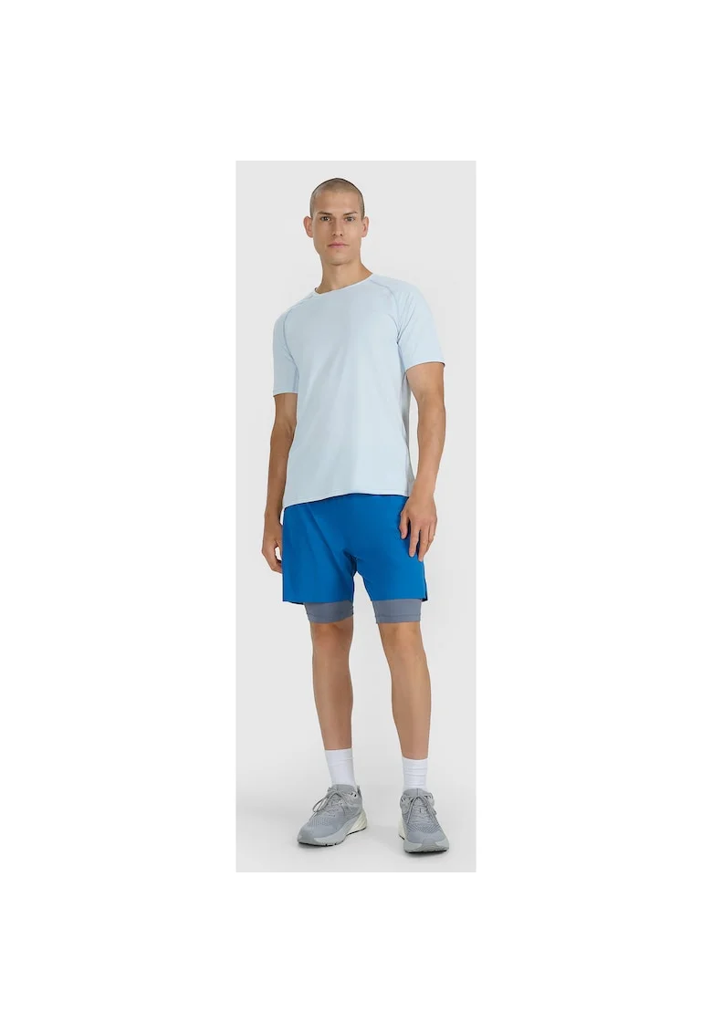 Sort Alergare Barbati Running,  Material Usor si Flexibil, Confortabil si Reflectorizant, Buzunare Utilitare, 78645, Bleumarin inchis