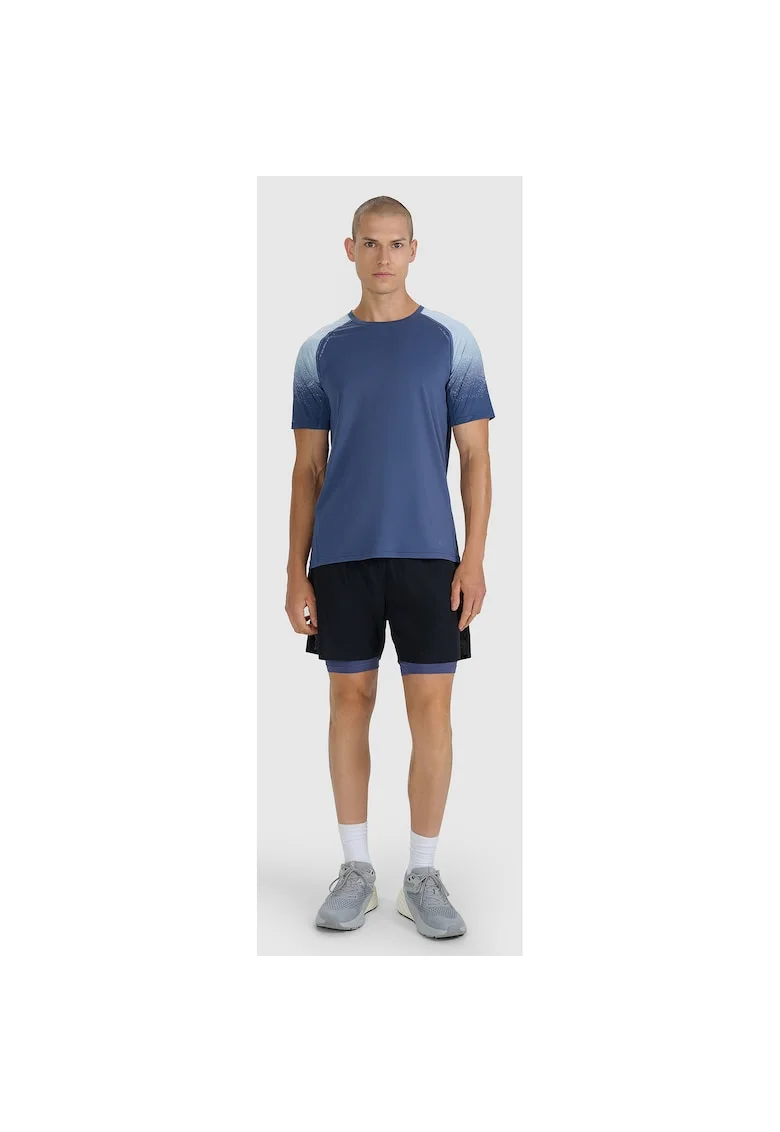 Sort Alergare Barbati Running,  Material Usor si Flexibil, Confortabil si Reflectorizant, Buzunare Utilitare, 53794, Negru