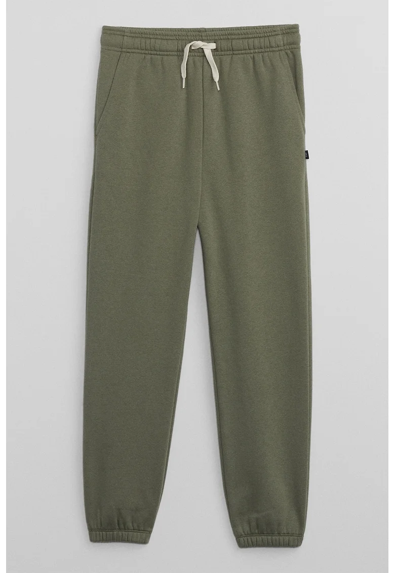 Pantaloni de trening din bumbac cu snur, Verde aquamarin