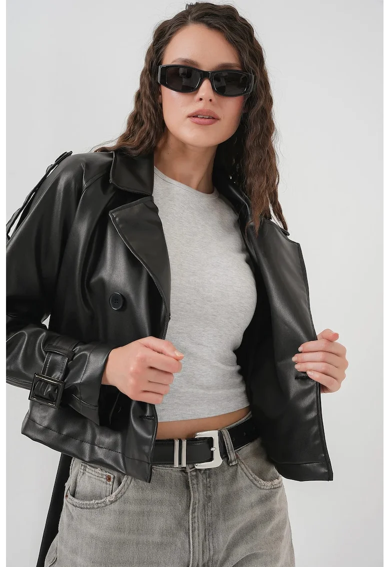 dama HiCCUP, piele ecologica, negru, Negru