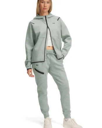Pantaloni de trening cu talie inalta Unstoppable, Verde pal