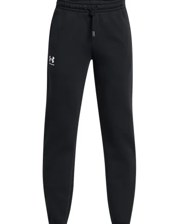 Pantaloni jogger din fleece cu snur Icon, Alb/Negru