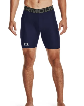 Colanti scurti de compresie pentru fitness HeatGear®, Negru/Albastru ultramarin