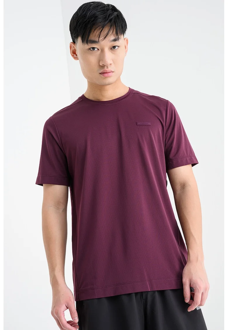 Tricou cu logo, pentru fitness, Violet tyrian