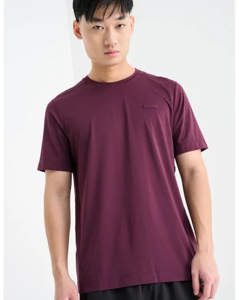 Tricou cu logo, pentru fitness, Violet tyrian