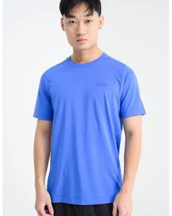 Tricou cu logo, pentru fitness, Albastru deschis