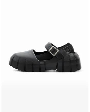 Pantofi Mary Jane de piele ecologica, Negru