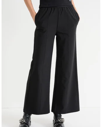 Pantaloni cu croiala ampla, pentru fitness, Negru