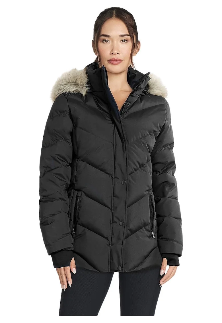 Geaca femei  On-the-GO Cozy Fit Journey Parka, Negru, Negru