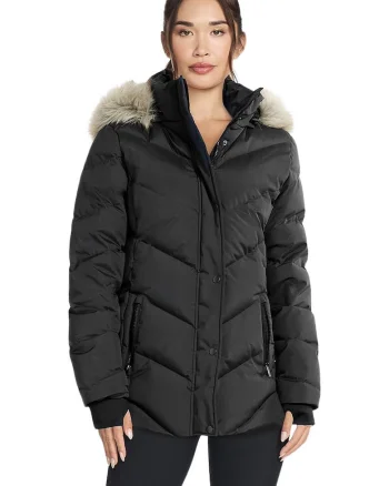 Geaca femei  On-the-GO Cozy Fit Journey Parka, Negru, Negru