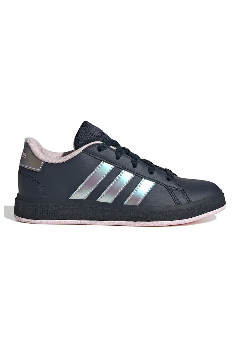 Pantofi sport din piele ecologica cu detalii holografice Grand Court 2.0, Albastru ultramarin/Argintiu