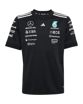 Tricou cu logouri Motorsport, Alb/Negru