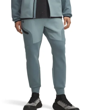Pantaloni jogger slim fit din fleece Unstoppable, Gri cenusiu