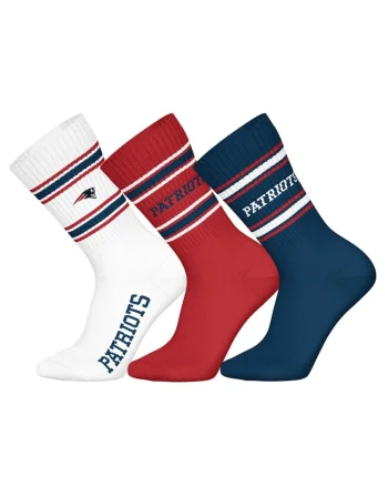 Set de sosete lungi unisex NFL - 3 perechi, Rosu/Alb/Albastru inchis