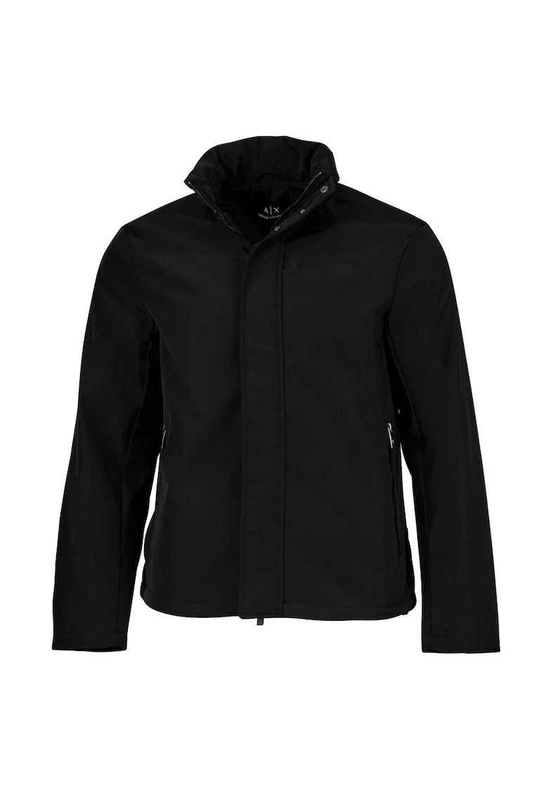 Jacheta cu model uni si capse, Negru