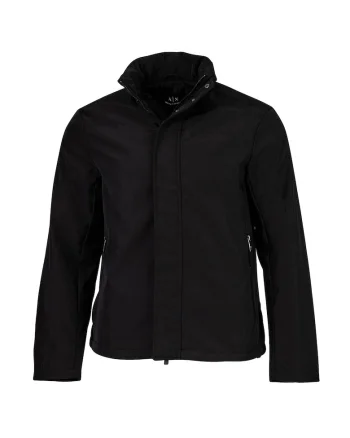 Jacheta cu model uni si capse, Negru