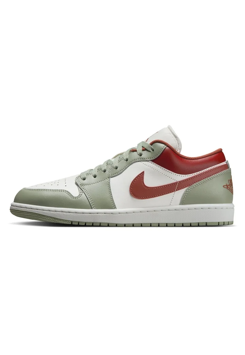 Pantofi sport  Air Jordan 1 Low, alb, piele, Alb