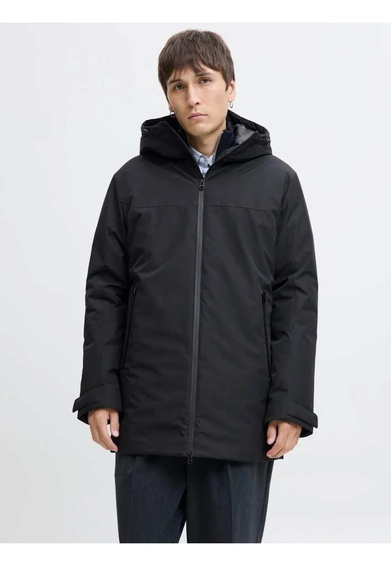 Jacheta JJBRANDON PARKA, barbati cu design minimalist, Negru