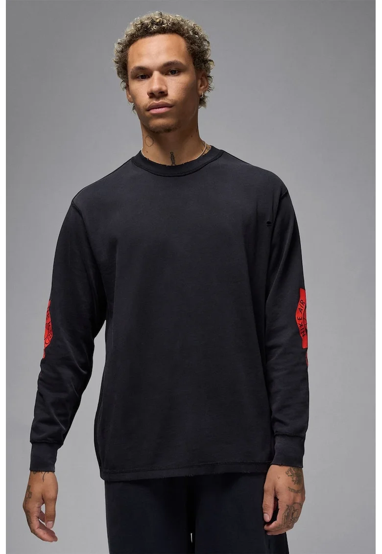 Bluza cu decolteu la baza gatului, pentru baschet, Rosu/Negru