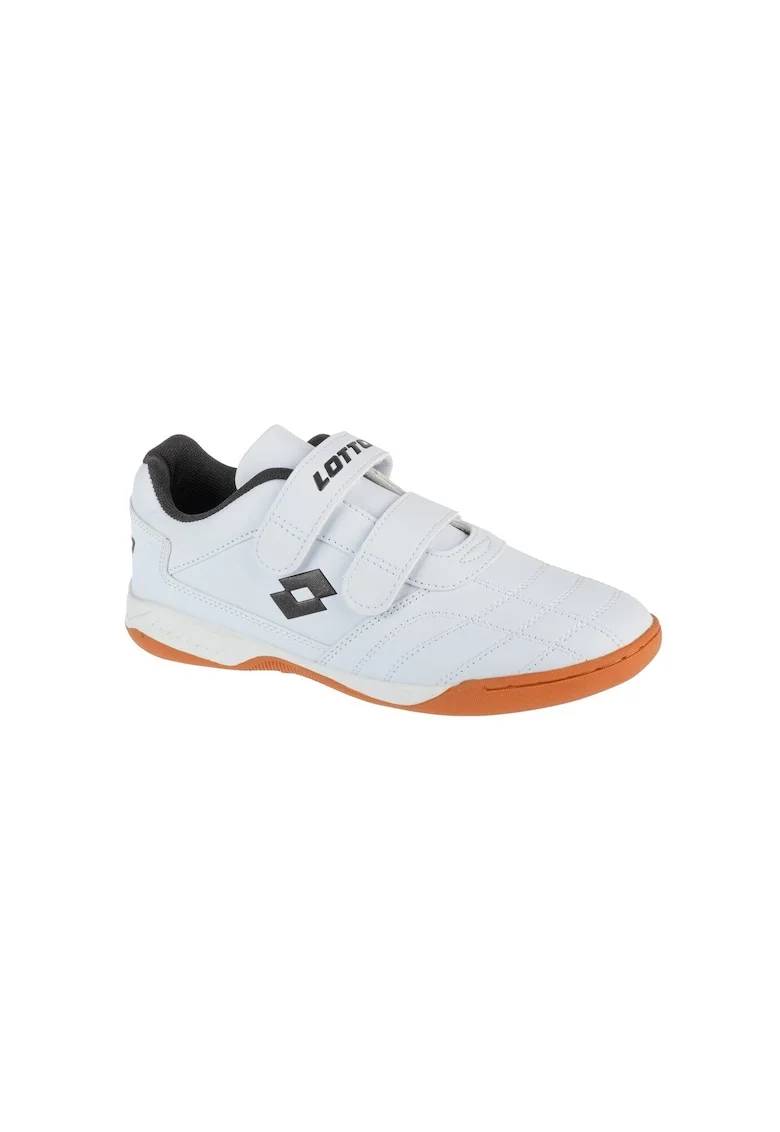 Pantofi sport copii  semipantofi fotbal, alb, sintetic
