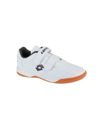 Pantofi sport copii  semipantofi fotbal, alb, sintetic