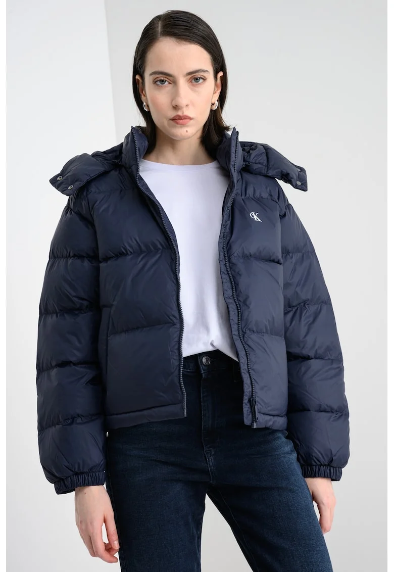 Geaca relaxed fit cu umplutura de puf, Bleumarin