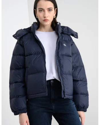 Geaca relaxed fit cu umplutura de puf, Bleumarin